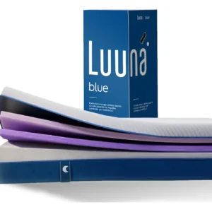 Colchão Casal Luuna Blue, Espuma 21 cm com Bloqueio de Movimento, 10 Anos de Garantia